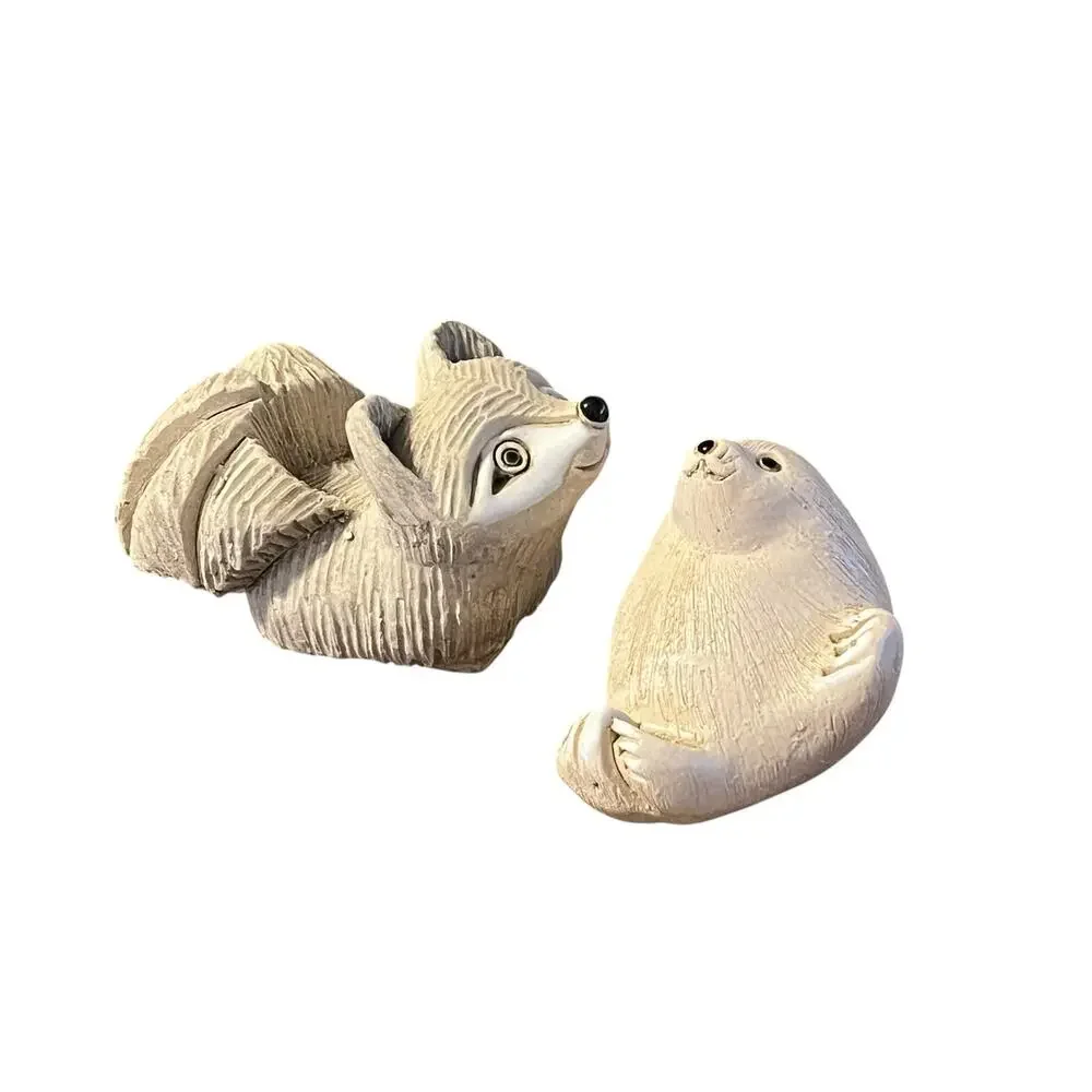 Artesania Rinconada Snowy Animals Fox Seal Figurine Set